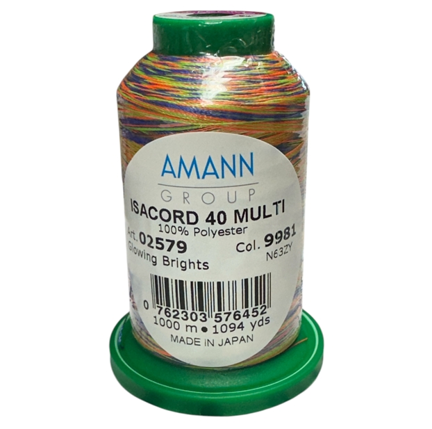 Amann Isacord 40 Multicolor 1000m boja 9981 2579 konac za štikanje Slika 3