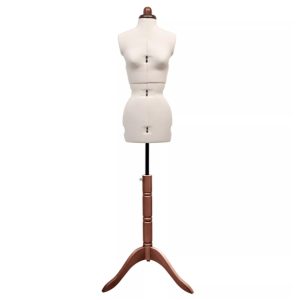 Krojačka LUTKA Adjustoform Lady Valet S 36 44 bijela stalak Mahagoni drvo
