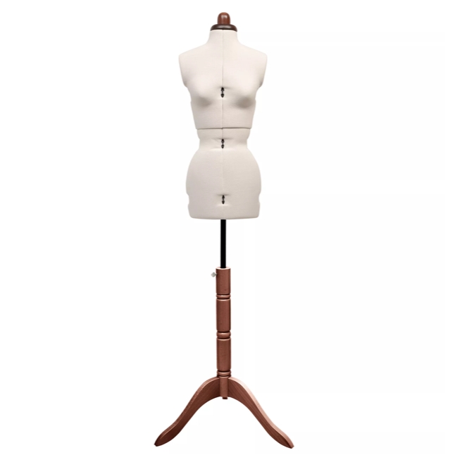 Krojačka LUTKA Adjustoform Lady Valet S 36 44 bijela stalak Mahagoni drvo