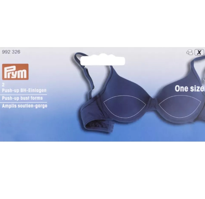 Ulošci za grudnjak push up jedna veličina CRNI Prym Slika 2