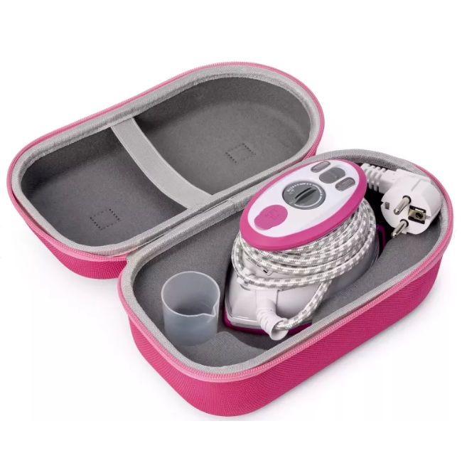 Set MINI putno GLAČALO Pink Prym sa TORBOM i slikonskom podlogom Slika 2