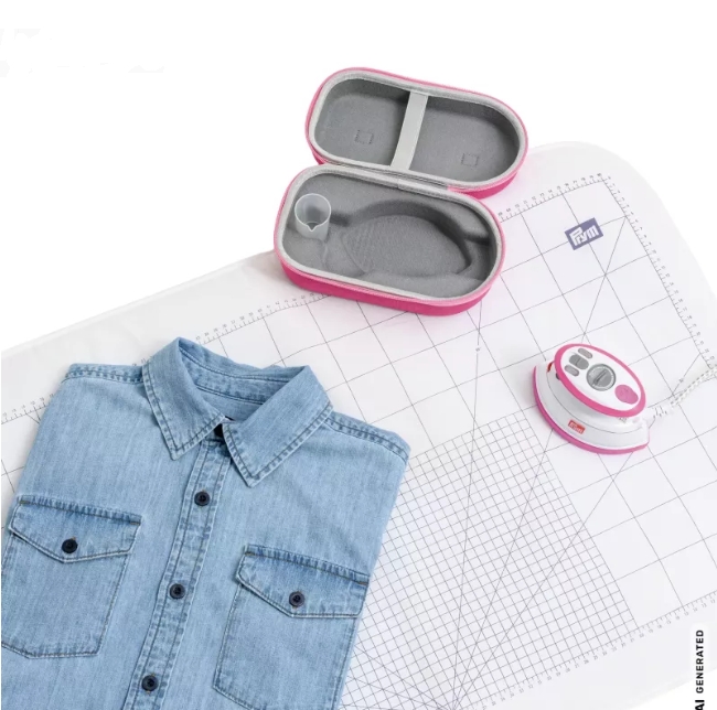 Set MINI putno GLAČALO Pink Prym sa TORBOM i slikonskom podlogom Slika 5