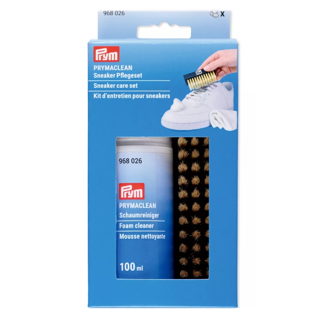PRYMACLEAN set za njegu tenisica sa pjenom za čišćenje, četkom i krpom od mikrovlakana Slika 7